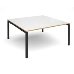 Adapt II Square Boardroom Table 1600mm X 1600mm -Office Supermarket Store adapt ii square boardroom table 1600mm x 1600mm boardroom tables dams whiteoak edge black 415055
