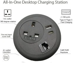 Round Office Desk Power Module -Office Supermarket Store advanced power grommet furniture accessory edit office 177718
