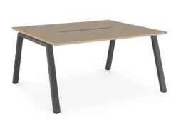 Albion A Frame Bench System - Black Metal Frame 38 Albion A Frame Bench System - Black Metal Frame -Office Supermarket Store albion a frame bench desk meeting table black metal frame bench desks workstories 2 person 1200mm x 1600mm stone grey 361043