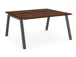 Albion A Frame Bench System - Black Metal Frame 37 Albion A Frame Bench System - Black Metal Frame -Office Supermarket Store albion a frame bench desk meeting table black metal frame bench desks workstories 2 person 1200mm x 1600mm walnut 717420