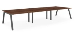 Albion A Frame Bench System - Black Metal Frame 24 Albion A Frame Bench System - Black Metal Frame -Office Supermarket Store albion a frame bench desk meeting table black metal frame bench desks workstories 6 person 4800mm x 1600mm walnut 667862