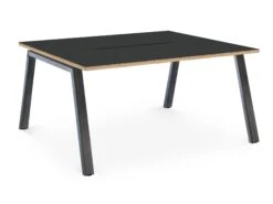 Albion A Frame Bench System - Raw Metal Frame -Office Supermarket Store albion a frame bench desk meeting table raw metal frame bench desks workstories 2 person 1200mm x 1600mm anthraciteply edge 907888