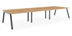 Albion A Frame Bench System - Raw Metal Frame -Office Supermarket Store albion a frame bench desk meeting table raw metal frame bench desks workstories 6 person 4800mm x 1600mm gold craft oak 435995