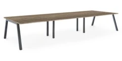 Albion A Frame Bench System - Raw Metal Frame -Office Supermarket Store albion a frame bench desk meeting table raw metal frame bench desks workstories 6 person 4800mm x 1600mm grey nebraska oak 427516