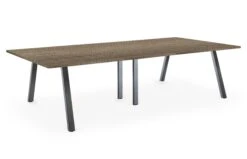 Albion A Frame Meeting Tables - Raw Finish Frame -Office Supermarket Store albion a frame meeting tables raw finish frame bench desks workstories 3600mm x 1400mm raw grey nebraska oak 703141