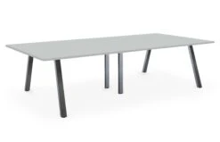 Albion A Frame Meeting Tables - Raw Finish Frame -Office Supermarket Store albion a frame meeting tables raw finish frame bench desks workstories 3600mm x 1400mm raw light grey 430720