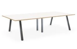 Albion A Frame Meeting Tables - Raw Finish Frame -Office Supermarket Store albion a frame meeting tables raw finish frame bench desks workstories 3600mm x 1400mm raw whiteply 345033