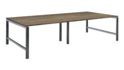 Albion Studio Frame Bench System - Raw Metal Frame -Office Supermarket Store albion studio frame bench system raw metal frame bench desks workstories 4 person 3200mm x 1600mm grey nebraska oak 174551