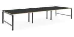 Albion Studio Frame Bench System - Raw Metal Frame -Office Supermarket Store albion studio frame bench system raw metal frame bench desks workstories 6 person 4800mm x 1600mm anthraciteply edge 590334