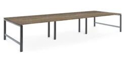 Albion Studio Frame Bench System - Raw Metal Frame -Office Supermarket Store albion studio frame bench system raw metal frame bench desks workstories 6 person 4800mm x 1600mm grey nebraska oak 148522