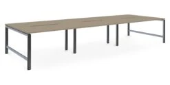 Albion Studio Frame Bench System - Raw Metal Frame -Office Supermarket Store albion studio frame bench system raw metal frame bench desks workstories 6 person 4800mm x 1600mm stone grey 924768