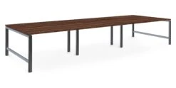 Albion Studio Frame Bench System - Raw Metal Frame -Office Supermarket Store albion studio frame bench system raw metal frame bench desks workstories 6 person 4800mm x 1600mm walnut 748617