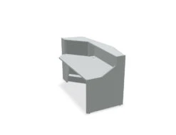 Alpa Straight Modular Reception Desk -Office Supermarket Store alpa straight modular reception desk reception desk mdd 1835mm silver glass 460113