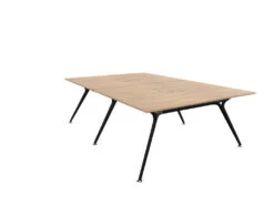 Arkitek Designer Bench Desk With Black Frame -Office Supermarket Store arkitek designer bench desk with black frame office bench desks actiu chestnut cable tray cable access 4 person 605024