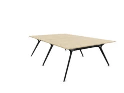 Arkitek Designer Bench Desk With Black Frame -Office Supermarket Store arkitek designer bench desk with black frame office bench desks actiu light oak none 4 person 148765