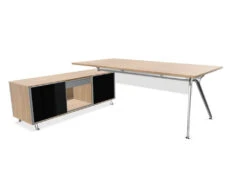 Arkitek Executive Desk With Block Supporting Storage -Office Supermarket Store arkitek executive desk with block supporting storage executive office desks actiu chestnut left return polished 158577
