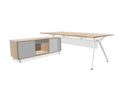 Arkitek Executive Desk With Block Supporting Storage -Office Supermarket Store arkitek executive desk with block supporting storage executive office desks actiu chestnut left return white 192981