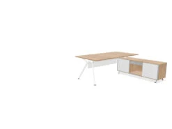 Arkitek Executive Desk With Block Supporting Storage -Office Supermarket Store arkitek executive desk with block supporting storage executive office desks actiu chestnut right return white 984496
