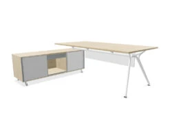 Arkitek Executive Desk With Block Supporting Storage -Office Supermarket Store arkitek executive desk with block supporting storage executive office desks actiu light oak left return white 461416