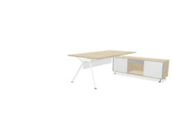 Arkitek Executive Desk With Block Supporting Storage -Office Supermarket Store arkitek executive desk with block supporting storage executive office desks actiu light oak right return white 723392