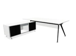 Arkitek Executive Desk With Block Supporting Storage -Office Supermarket Store arkitek executive desk with block supporting storage executive office desks actiu white left return black 481918
