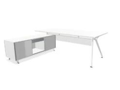 Arkitek Executive Desk With Block Supporting Storage -Office Supermarket Store arkitek executive desk with block supporting storage executive office desks actiu white left return white 458978