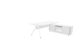 Arkitek Executive Desk With Block Supporting Storage -Office Supermarket Store arkitek executive desk with block supporting storage executive office desks actiu white right return white 248741