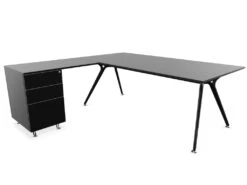 Arkitek Executive Desk With Supported Return - Black Frame 22 Arkitek Executive Desk With Supported Return - Black Frame -Office Supermarket Store arkitek executive desk with supported return black frame executive office desks actiu black none left return 892608