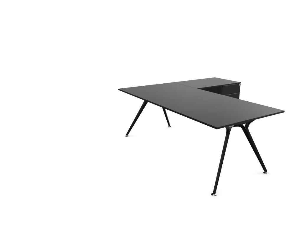 Arkitek Executive Desk With Supported Return - Black Frame 14 Arkitek Executive Desk With Supported Return - Black Frame - Image 14