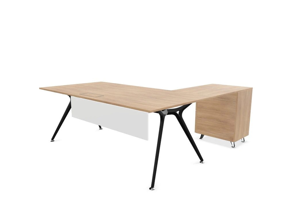 Arkitek Executive Desk With Supported Return - Black Frame 4 Arkitek Executive Desk With Supported Return - Black Frame - Image 4