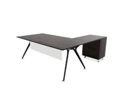 Arkitek Executive Desk With Supported Return - Black Frame 25 Arkitek Executive Desk With Supported Return - Black Frame -Office Supermarket Store arkitek executive desk with supported return black frame executive office desks actiu dark oak modesty panel cable tray left return 224180