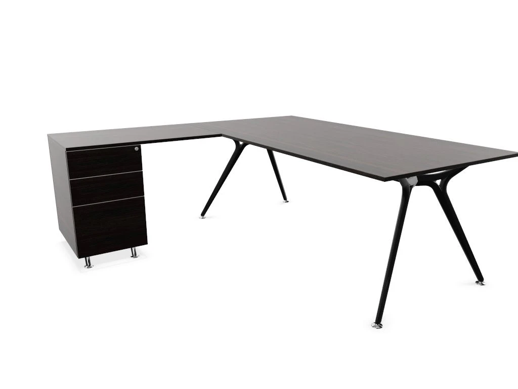 Arkitek Executive Desk With Supported Return - Black Frame 7 Arkitek Executive Desk With Supported Return - Black Frame - Image 7
