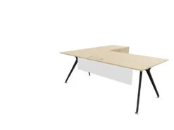 Arkitek Executive Desk With Supported Return - Black Frame 35 Arkitek Executive Desk With Supported Return - Black Frame -Office Supermarket Store arkitek executive desk with supported return black frame executive office desks actiu light oak modesty panel cable tray right return 401939