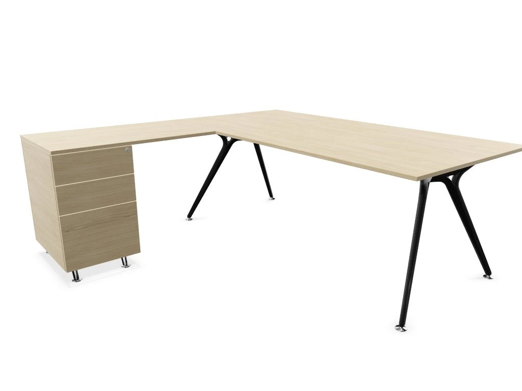 Arkitek Executive Desk With Supported Return - Black Frame 9 Arkitek Executive Desk With Supported Return - Black Frame - Image 9