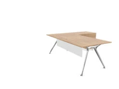 Arkitek Executive Desk With Supported Return - Polished Frame -Office Supermarket Store arkitek executive desk with supported return polished frame executive desks actiu chestnut modesty panel cable tray right return 709708