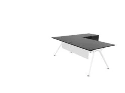 Arkitek Executive Desk With Supported Return - White Frame -Office Supermarket Store arkitek executive desk with supported return white frame executive desks actiu black modesty panel cable tray right return 334099