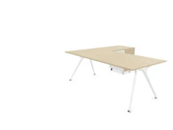 Arkitek Executive Desk With Supported Return - White Frame -Office Supermarket Store arkitek executive desk with supported return white frame executive desks actiu light oak none right return 404810