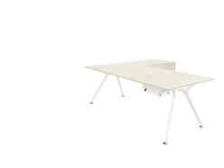Arkitek Executive Desk With Supported Return - White Frame -Office Supermarket Store arkitek executive desk with supported return white frame executive desks actiu lime oak none right return 889227