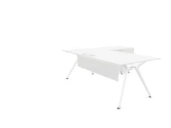 Arkitek Executive Desk With Supported Return - White Frame -Office Supermarket Store arkitek executive desk with supported return white frame executive desks actiu white modesty panel cable tray right return 405458