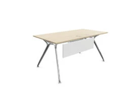 Arkitek Rectangular Office Desks - Polished Frame -Office Supermarket Store arkitek rectangular office desks polished frame office desks actiu light oak modesty panel cable tray 1600mm x 800mm 596549