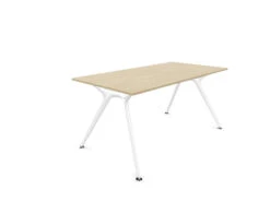 Arkitek Rectangular Office Desks - White Frame -Office Supermarket Store arkitek rectangular office desks white frame office desks actiu light oak none 1600mm x 800mm 942596