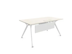 Arkitek Rectangular Office Desks - White Frame -Office Supermarket Store arkitek rectangular office desks white frame office desks actiu lime oak modesty panel cable tray 1600mm x 800mm 309489