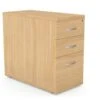 Ashford Desk High 3 Drawer Pedestal - 800mm Deep - Beech