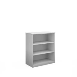 Deluxe Office Bookcase 1200mm High With 2 Shelves -Office Supermarket Store deluxe office bookcase 1200mm high with 2 shelves wooden storage dams 514877