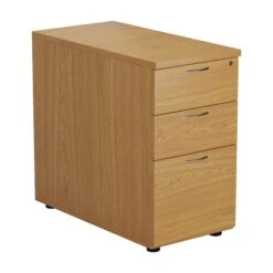 Desk High 3 Drawer Pedestal Oak - 800mm Deep
