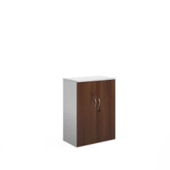 Duo Double Door Cupboard 1090mm High With 2 Shelves 9 Duo Double Door Cupboard 1090mm High With 2 Shelves -Office Supermarket Store duo double door cupboard 1090mm high with 2 shelves wooden storage dams whitewalnut 506127