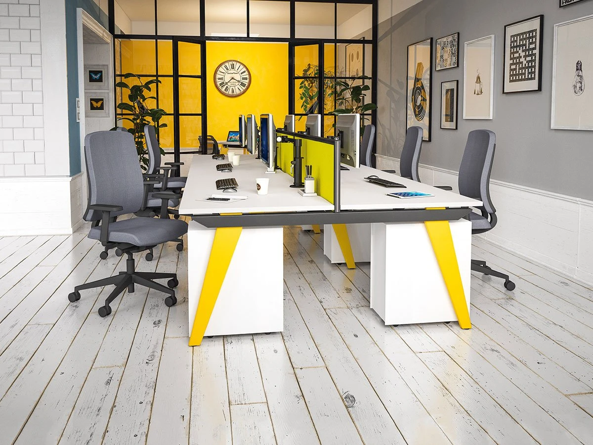 Imperial Evolution 4 Person Bench Desks 2 Imperial Evolution 4 Person Bench Desks - Image 2