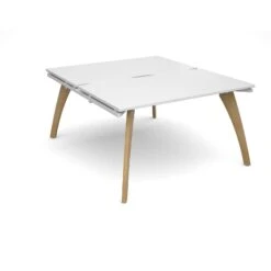 Fuze 2 Person Office Bench Desks 11 Fuze 2 Person Office Bench Desks -Office Supermarket Store fuze 2 person office bench desks bench desks dams white white 1400mm x 1600mm 143832