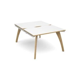 Fuze 2 Person Office Bench Desks 9 Fuze 2 Person Office Bench Desks -Office Supermarket Store fuze 2 person office bench desks bench desks dams whiteoak edge white 1200mm x 1600mm 401354