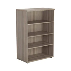 Grey Oak Office Bookcase 1200mm High